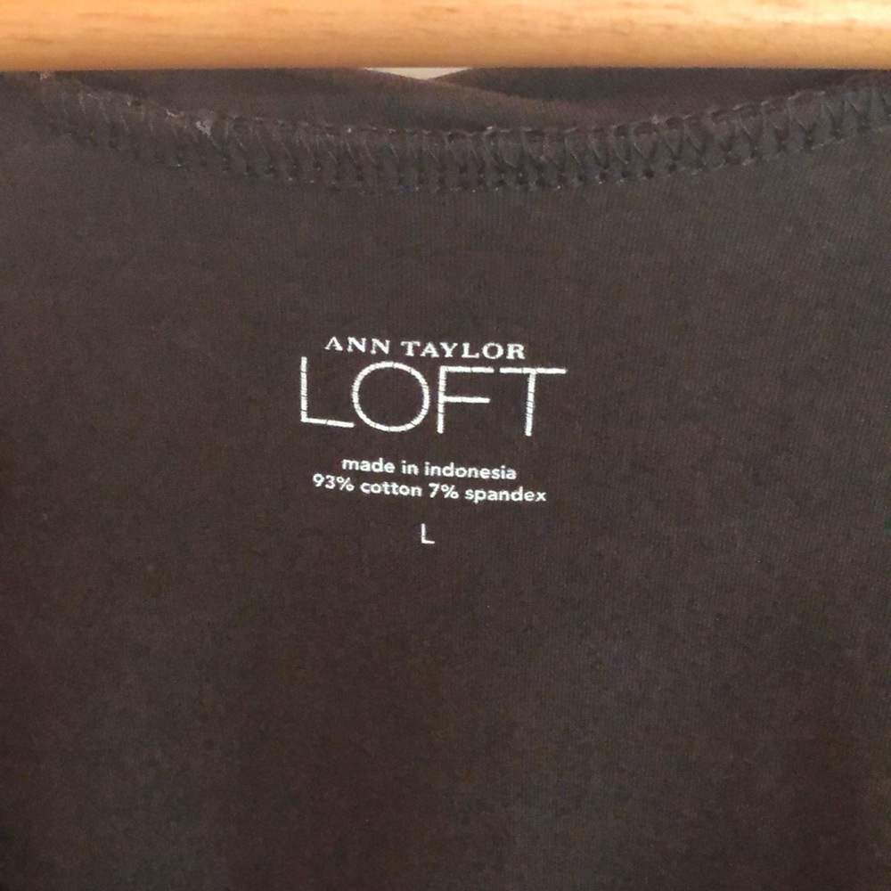 Ann Taylor 3/4 chocolate brown top EUC